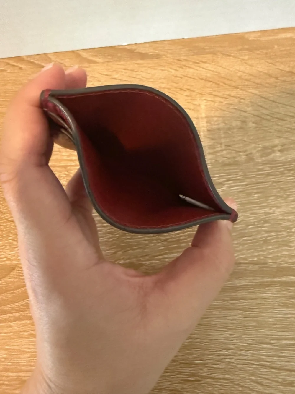 Tory Burch Kira Pebbled Card Case Red